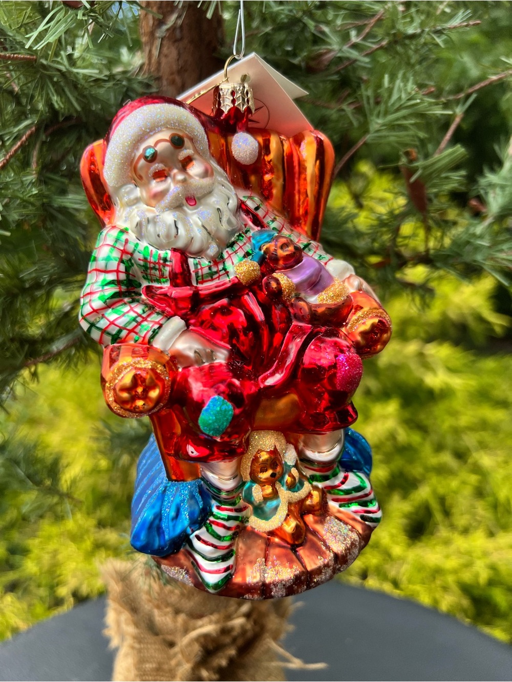 NWT Radko Santa Nap Sleep Chair “Holiday Break” Christmas Ornament 2001